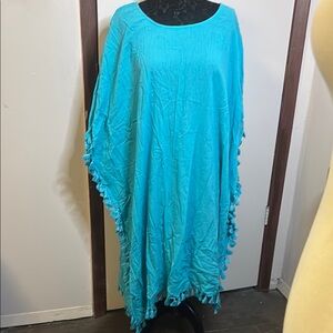 Swimsuits For All Blue Bell Sleeve Swim Coverup